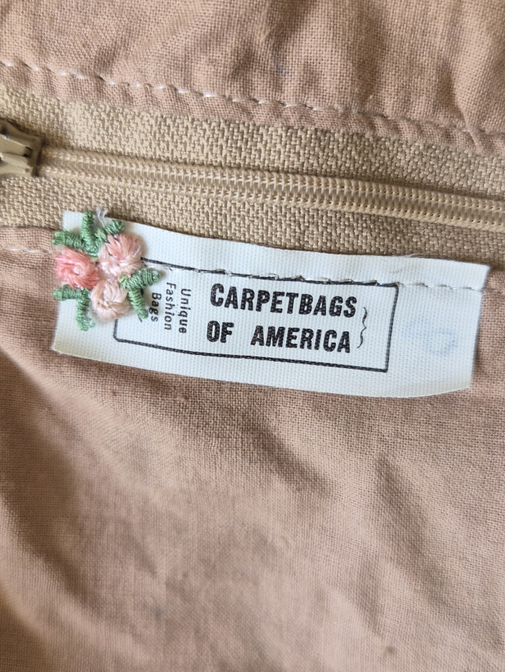 Vintage Carpetbag Brown Velvet Floral Crossbody Bag - Picture 2 of 14